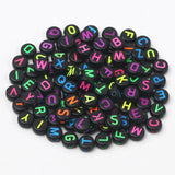 100pcs Colored Alphabet Acrylic Beads for DIY Jewelry Making