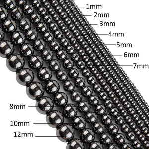 Natural Stone Hematite Round Beads Non Magnetic Gallstone Loose Beads