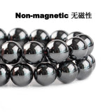 Natural Stone Hematite Round Beads Non Magnetic Gallstone Loose Beads