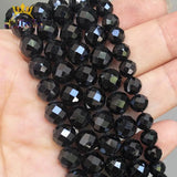 Faceted Tourmaline Stone Spacer Beads 6mm/8mm 7.5''