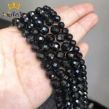 Faceted Tourmaline Stone Spacer Beads 6mm/8mm 7.5''