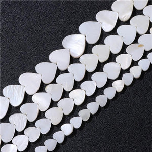 Multicolor Heart Shell Beads Mother of Pearl for Jewelry Making DIY