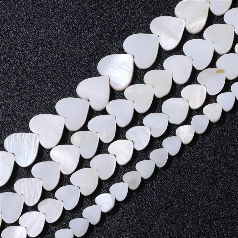 Multicolor Heart Shell Beads Mother of Pearl for Jewelry Making DIY