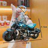 Mini Motorcycle Keychain Cartoon Key Chain Ring Holder Bag Pendant
