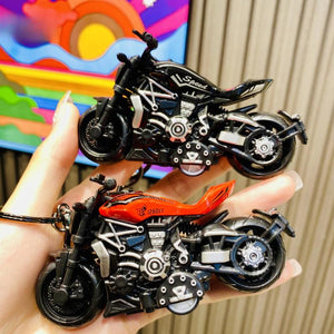 Mini Motorcycle Keychain Cartoon Key Chain Ring Holder Bag Pendant