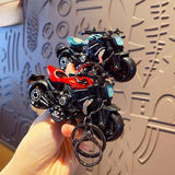 Mini Motorcycle Keychain Cartoon Key Chain Ring Holder Bag Pendant