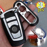 Men Buckle Bottle Opener Stainless Steel Key Ring Pendant Carabiner Keyfob