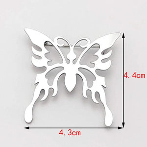 Exaggerated Cutout Spider Butterfly Brooch Geometric Pin