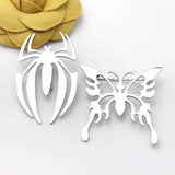 Exaggerated Cutout Spider Butterfly Brooch Geometric Pin