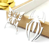 Exaggerated Cutout Spider Butterfly Brooch Geometric Pin