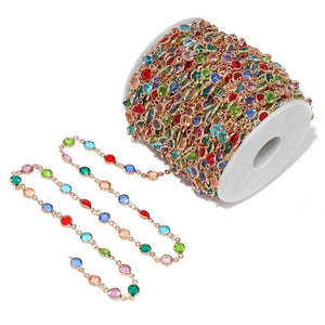 Colorful Crystal Bead Chains for DIY Accessories