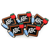 10pcs Cartoon Blackboard Silicone Mini Beads Food-Grade Chewing Teeth Bead