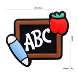 10pcs Cartoon Blackboard Silicone Mini Beads Food-Grade Chewing Teeth Bead