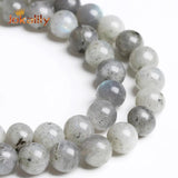Labradorite Gray Moonstone Round Stone Beads for DIY Jewelry Making