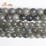 Labradorite Gray Moonstone Round Stone Beads for DIY Jewelry Making
