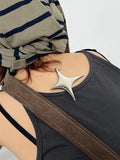 Punk Rock Silver Metal Cross Star Brooches