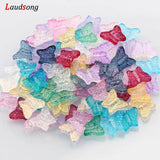 Multicolor AB Czech Glass Beads Lampwork Spacer Butterfly Beads