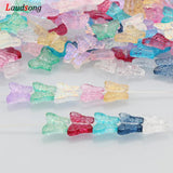 Multicolor AB Czech Glass Beads Lampwork Spacer Butterfly Beads
