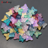 Multicolor AB Czech Glass Beads Lampwork Spacer Butterfly Beads