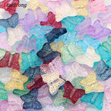 Multicolor AB Czech Glass Beads Lampwork Spacer Butterfly Beads