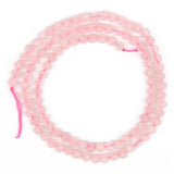 Faceted Rose Pink Quartzs Beads 2-4mm