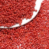 3mm Czech Glass Seed Beads Mix Red Round Spacer Beads