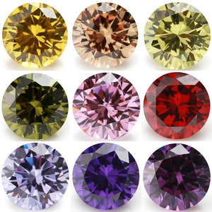 5A CZ Bead Stones Round Cut Loose Synthetic Gems Zircon