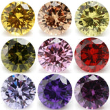 5A CZ Bead Stones Round Cut Loose Synthetic Gems Zircon
