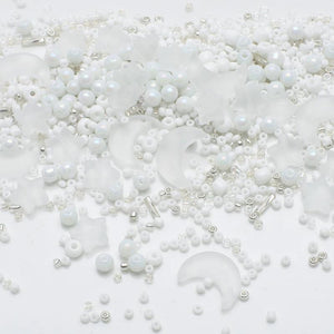 45g Mixed Star Moon Crystal Glass Beads Seedbeads DIY Jewelry Making