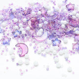 45g Mixed Star Moon Crystal Glass Beads Seedbeads DIY Jewelry Making