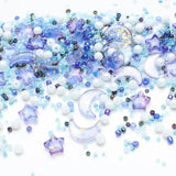 45g Mixed Star Moon Crystal Glass Beads Seedbeads DIY Jewelry Making