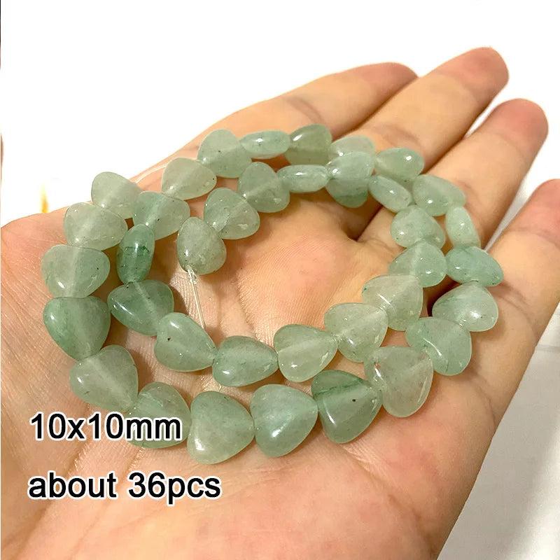 Green Aventurine Stone Beads Round Square Oval for DIY Bracelet