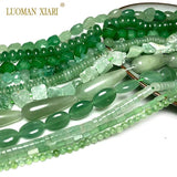 Green Aventurine Stone Beads Round Square Oval for DIY Bracelet