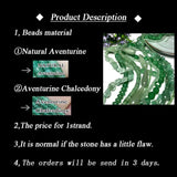 Green Aventurine Stone Beads Round Square Oval for DIY Bracelet