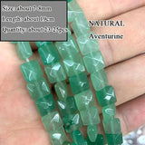 Green Aventurine Stone Beads Round Square Oval for DIY Bracelet