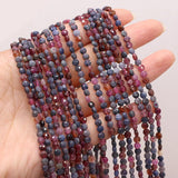 Natural Semi-precious Stone Beads Ruby Sapphire 4mm DIY Necklace Earrings