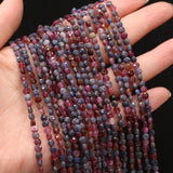 Natural Semi-precious Stone Beads Ruby Sapphire 4mm DIY Necklace Earrings