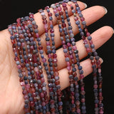 Natural Semi-precious Stone Beads Ruby Sapphire 4mm DIY Necklace Earrings
