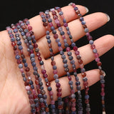 Natural Semi-precious Stone Beads Ruby Sapphire 4mm DIY Necklace Earrings