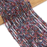 Natural Semi-precious Stone Beads Ruby Sapphire 4mm DIY Necklace Earrings
