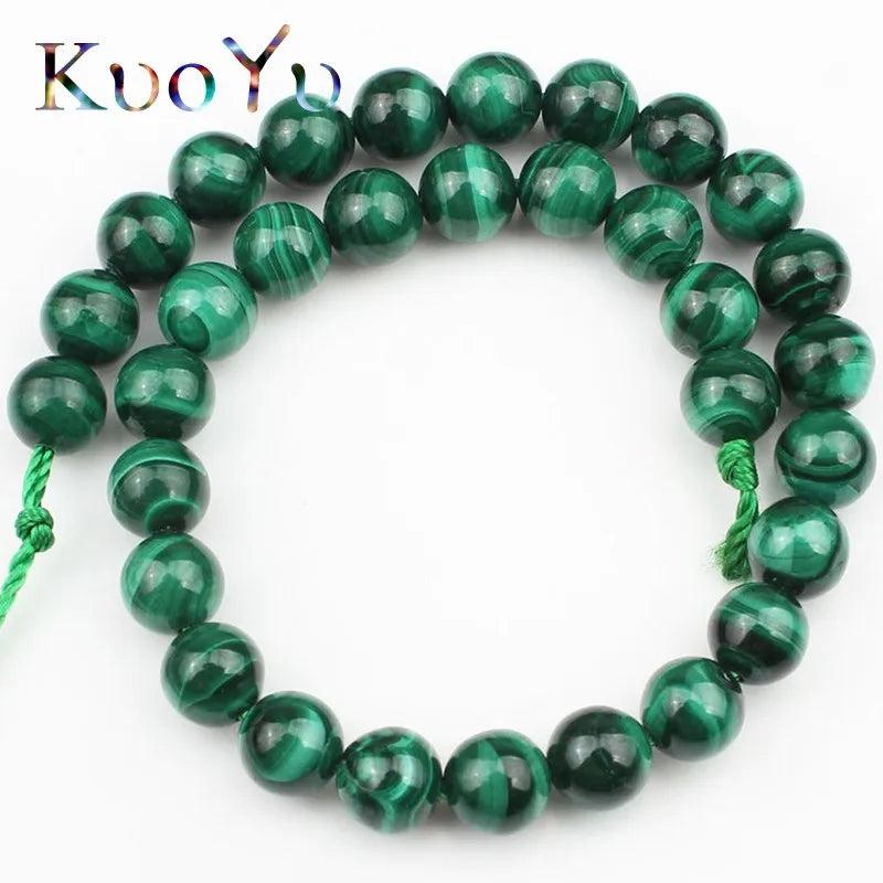 Malachite Stone Beads Round Loose Spacer for Jewelry Making