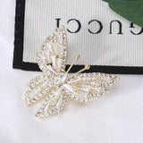 Zircon Crystal Butterfly Lapel Pins Women Brooches