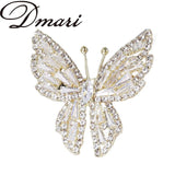 Zircon Crystal Butterfly Lapel Pins Women Brooches