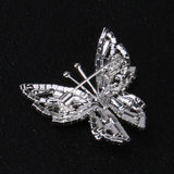 Zircon Crystal Butterfly Lapel Pins Women Brooches