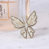 Zircon Crystal Butterfly Lapel Pins Women Brooches