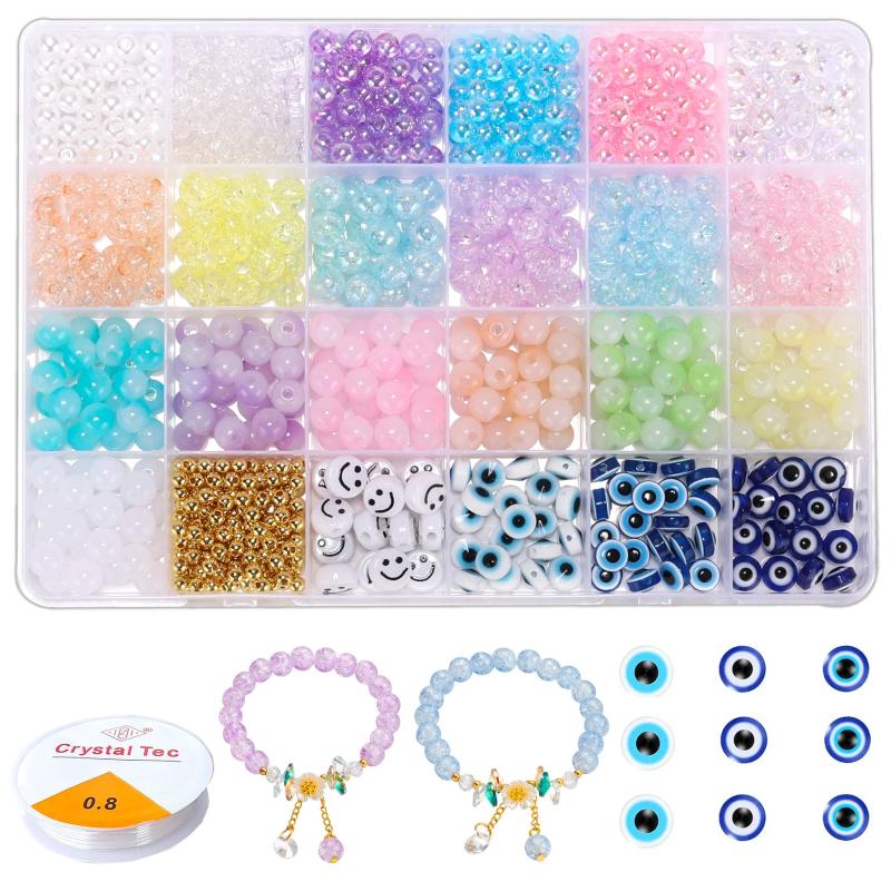 Colorful Beads Bracelet Making Kit for Young Girls