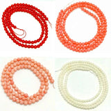 Dark Red Coral Round Natural Stone Beads for Jewelry Making 2mm-12mm
