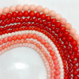 Dark Red Coral Round Natural Stone Beads for Jewelry Making 2mm-12mm