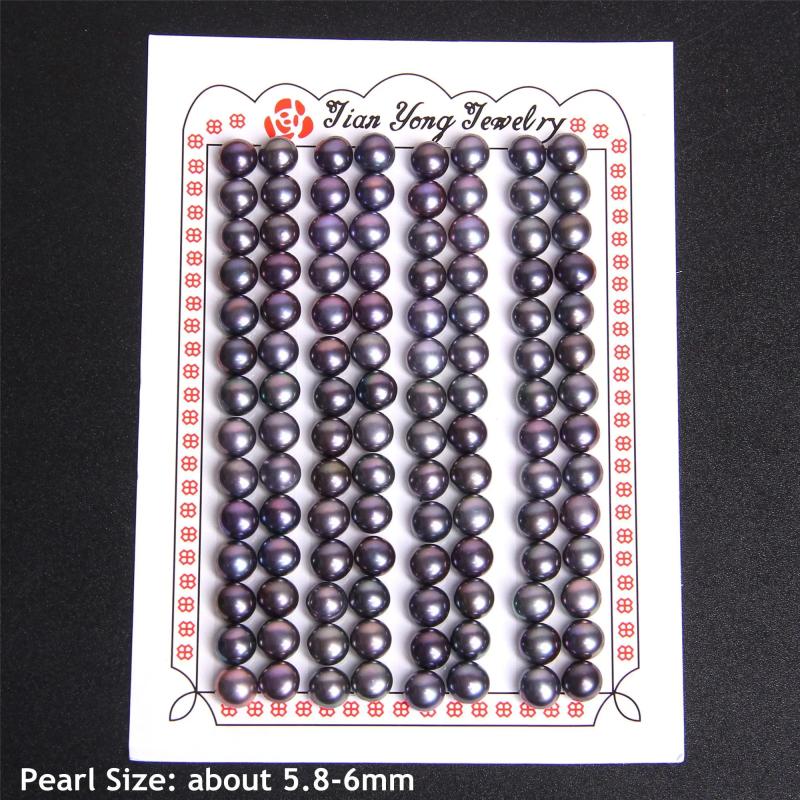 AAA Natural Freshwater Pearl Beads Flat Round Half Hole Button Bread Pearl