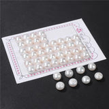 AAA Natural Freshwater Pearl Beads Flat Round Half Hole Button Bread Pearl